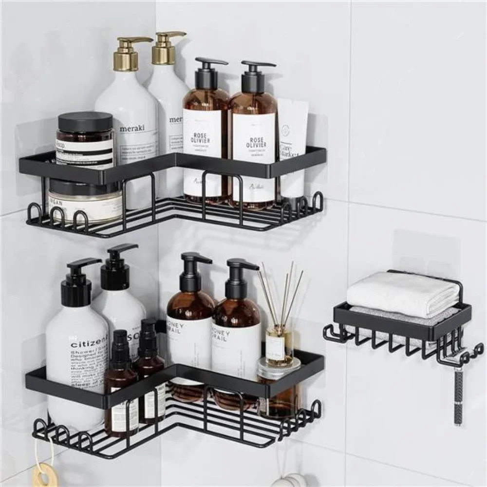 Corner Shower Caddy 3 Pack, Rustproof Stainless Steel Bathroom Organizer Storage